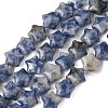 Natural Blue Spot Jasper Star Beads Strands G-Z080-A06-2