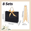 Rectangle Paper Shopping Storage Tote Bags with Ribbon ABAG-WH0038-58-2
