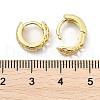 Brass Micro Pave Clear Cubic Zirconia Hoop Earrings EJEW-D311-137G-3