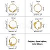 Olycraft Rack Plating Alloy Open Back Bezel Pendants PALLOY-OC0001-02G-2