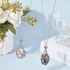 Beebeecraft 2Pcs 304 Stainless Steel Macrame Pouch Necklace Making for Gemstone Nuggets NJEW-BBC0001-27B-4