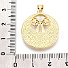 Brass Micro Pave Clear Cubic Zirconia Pendants KK-N268-62G-3
