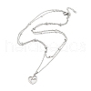 Stainless Steel Pendants Necklaces NJEW-U003-01F-P-2