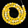 Frosted Transparent Glass Beads Strands GLAA-T032-T6mm-MBB11-2