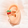 Brass Enamel Cuff Earrings EJEW-U062-01A-G-1
