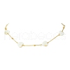 3Pcs 3 Style Natural Shell Beaded Link Chain Necklaces Set with Brass Golden Cable Chains NJEW-TA00120-4