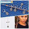 Alloy Paw Print Charm Locking Stitch Markers HJEW-PH01787-4