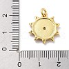 Rack Plating Brass Micro Pave Cubic Zirconia Pendants KK-Z071-77G-01-3
