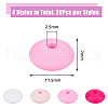 DICOSMETIC 80Pcs 2 Bags Rondelle Food Grade Eco-Friendly Silicone Focal Beads SIL-DC0001-39A-2