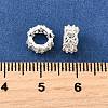 Column Brass Micro Pave Cubic Zirconia Spacer Beads KK-L230-08S-2