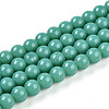 Baking Painted Opaque Glass Beads Strands GLAA-T032-P6mm-12A-1-1