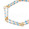 Glass Seed Beads Link Bracelets BJEW-MZ00148-02-3