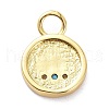 Brass Micro Pave Cubic Zirconia Pendants ZIRC-P085-17G-2