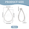 Unicraftale 16Pcs 304 Stainless Steel Open Back Bezel Pendants FIND-UN0002-90A-3