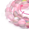 Synthetic Moonstone Beads Strands G-R375-8mm-A16-1