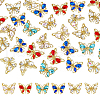 DICOSMETIC 36Pcs 6 Colors Butterfly Alloy Cabochons MRMJ-DC0001-03-1
