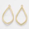 Smooth Surface Alloy Open Back Bezel Pendants PALLOY-S117-127-1