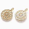Brass Micro Pave Cubic Zirconia Pendants KK-R130-029-NF-2
