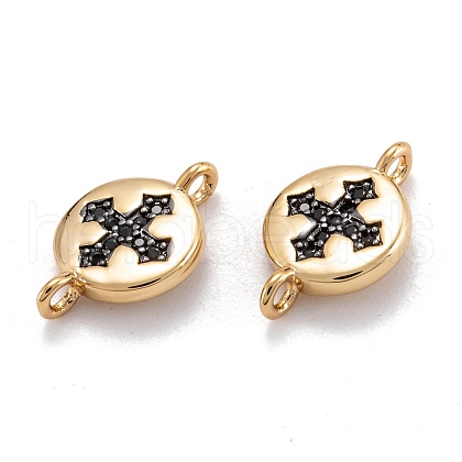 Brass Micro Pave Clear Cubic Zirconia Beads Links Connectors X-ZIRC-M114-34G-1