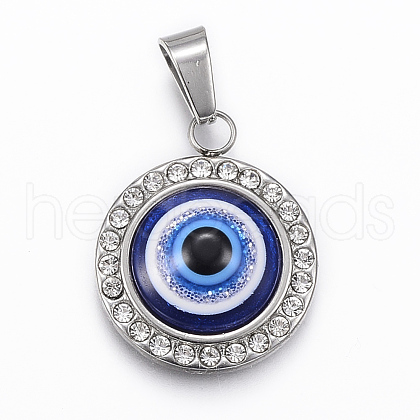 304 Stainless Steel Resin Pendants STAS-G155-01P-1