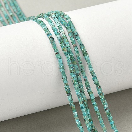 Natural HuBei Turquoise Beads Strands G-G271-G05-1x1.5mm-1