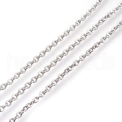 Tarnish Resistant 304 Stainless Steel Cable Chains CHS-R002-0.8mm-1