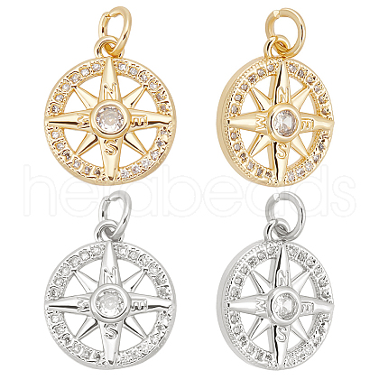 Beebeecraft 10Pcs 2 Colors Brass Pendants KK-BBC0016-17-1