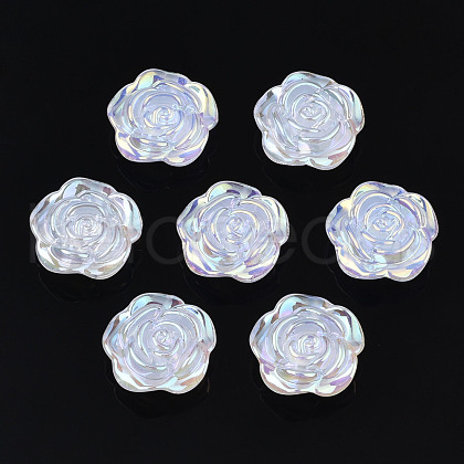 Electroplate Acrylic Cabochons PACR-T014-07-1