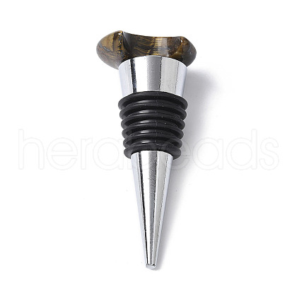 Moon Natural Tiger Eye Wine Stoppers DJEW-P021-D01-1