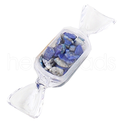 Raw Natural Lapis Lazuli Chip in Plastic Candy Box Display Decorations PW-WG95386-04-1