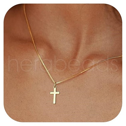 Cross Brass Pendant Necklaces for Women FS-WGED8DC-04-1