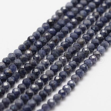 Natural Sapphire Bead Strands X-G-P271-3mm-13-1