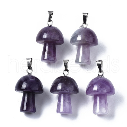 Natural Amethyst Pendants X-G-N0325-10D-1