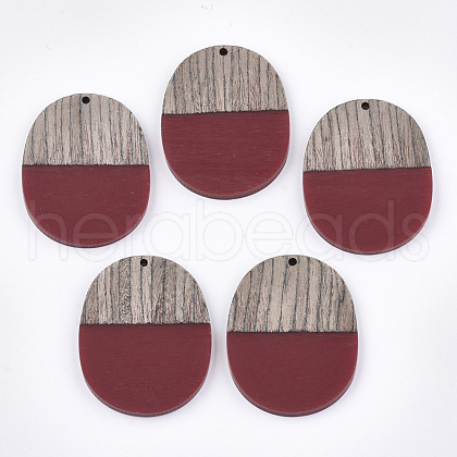 Resin & Wenge Wood Pendants X-RESI-T023-01J-1