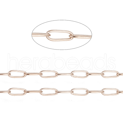 Ion Plating(IP) 304 Stainless Steel Paperclip Chains CHS-F010-01B-RG-1