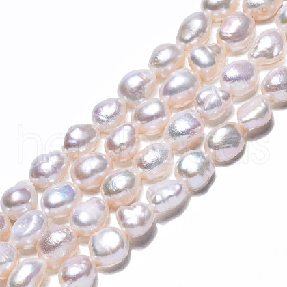 Natural Cultured Freshwater Pearl Beads Strands PEAR-N014-07F-1