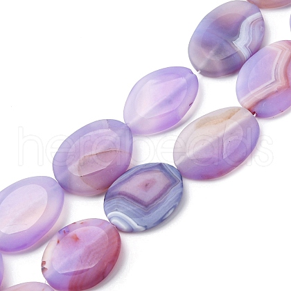 Natural Blue Lace Agate Beads Strands G-P570-B03-01-1