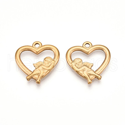 304 Stainless Steel Pendants STAS-N109-40G-1