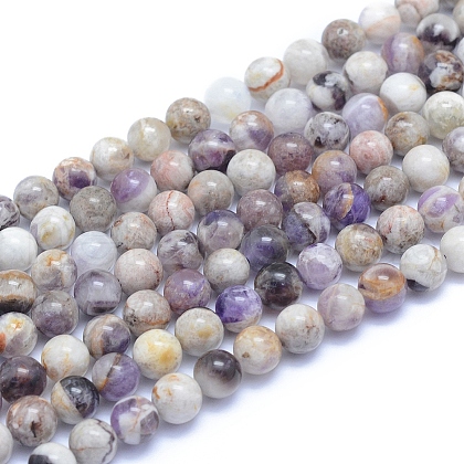 Natural Chevron Amethyst Beads Strands X-G-L552H-06A-1