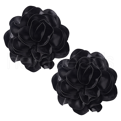 Polyester Flower Brooches JEWB-WH0021-54A-1