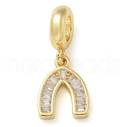 Rack Plating Brass Cubic Zirconia Pendants X-KK-K392-12G-1