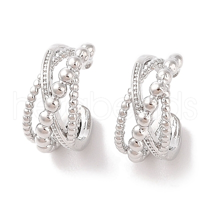 Brass Cuff Earrings for Women EJEW-I305-14P-1