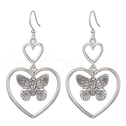 Heart Alloy Dangle Earrings EJEW-JE05534-02-1