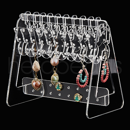   1 Set Transparent Acrylic Earring Display Stands EDIS-PH0001-54A-1