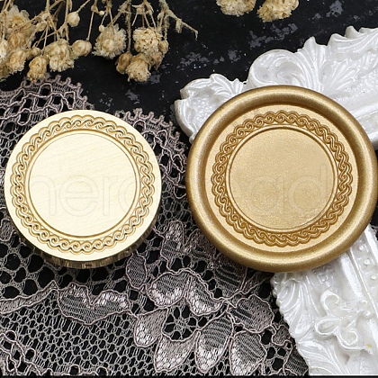 Flower Frame Brass Stamp Heads AJEW-M037-09G-04-1