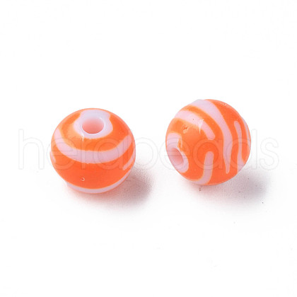 Opaque Striped Acrylic Beads MACR-S373-27A-04-1