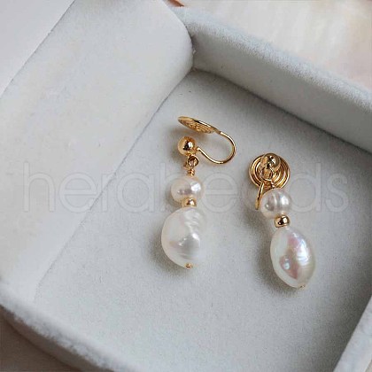 Mother's Day Jewellery Pearl Clip-on Earrings Tassel Earrings Vintage Ear Cuff Luxury Retro Jewelry YG6221-2-1