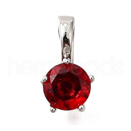 Brass Micro Pave Cubic Zirconia Charms KK-D356-05C-P-1