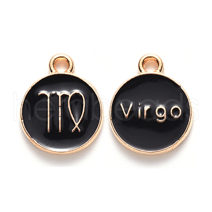 Alloy Enamel Pendants X-ENAM-S124-01B-08B-1