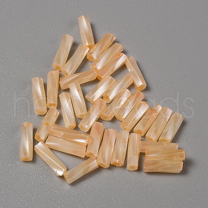 Opaque Colours Glass Twist Bugle Beads GLAA-WH0039-08I-1
